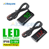 DC 3-18V IPX6 αδιάβροχο βολτόμετρο Αυτοκινήτου Μοτοσικλέτα 12V 0,56 ιντσών Ψηφιακή οθόνη LED Μετρητής τάσης μετρητή πίνακα ελέγχου τάσης