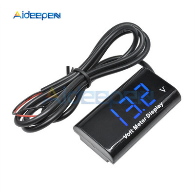 DC 3-18V IPX6 αδιάβροχο βολτόμετρο Αυτοκινήτου Μοτοσικλέτα 12V 0,56 ιντσών Ψηφιακή οθόνη LED Μετρητής τάσης μετρητή πίνακα ελέγχου τάσης