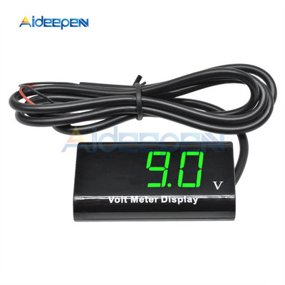 DC 3-18V IPX6 αδιάβροχο βολτόμετρο Αυτοκινήτου Μοτοσικλέτα 12V 0,56 ιντσών Ψηφιακή οθόνη LED Μετρητής τάσης μετρητή πίνακα ελέγχου τάσης