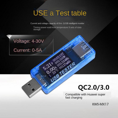 USB laadija tester pinge voolumõõtur voltmeeter ampermeeter aku mahutester mobiilne toitedetektor