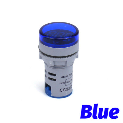 Волтметър Кръгъл 22mm AC 20-500V Тестер Измервател Монитор Захранване LED Индикатор Пилотна лампа Светлинен дисплей Мини цифров волт напрежение