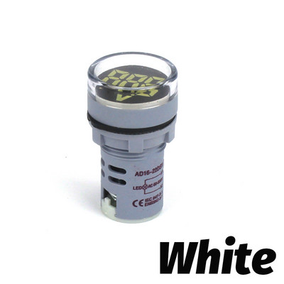 Волтметър Кръгъл 22mm AC 20-500V Тестер Измервател Монитор Захранване LED Индикатор Пилотна лампа Светлинен дисплей Мини цифров волт напрежение