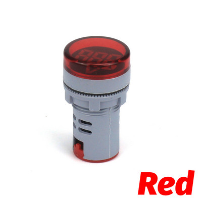 Волтметър Кръгъл 22mm AC 20-500V Тестер Измервател Монитор Захранване LED Индикатор Пилотна лампа Светлинен дисплей Мини цифров волт напрежение