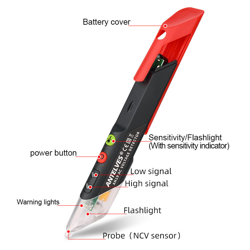 Έλεγχος τάσης ηλεκτρικού ελεγκτή χωρίς επαφή ανιχνευτής τάσης Στυλό μέτρησης Έλεγχος τάσης Έλεγχος ενεργού καλωδίου εύρεσης σημείων διακοπής