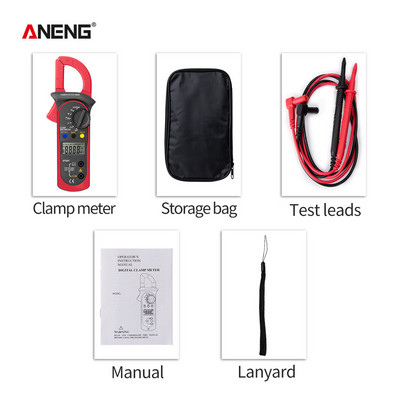 ANENG ST201 Multimetru Clemă Ampermetru Tranzistor Tester condensator Test de putere Tester de tensiune pentru automobile Digital profesional