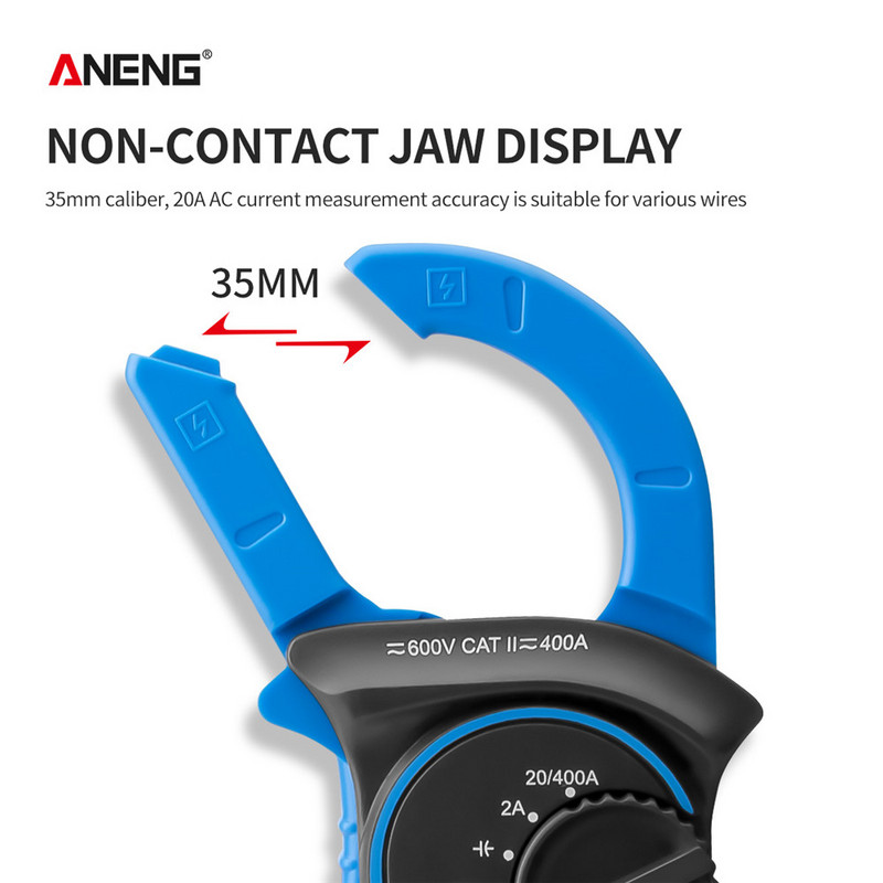 ANENG ST201 Multimetru Clemă Ampermetru Tranzistor Tester condensator Test de putere Tester de tensiune pentru automobile Digital profesional