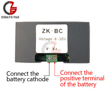 DC автомобилен волтметър 6V-30V Индикатор за капацитет Измервател на мощността Литиева батерия Волтметър 12V 24V Поддържа USB многопротоколно бързо зареждане