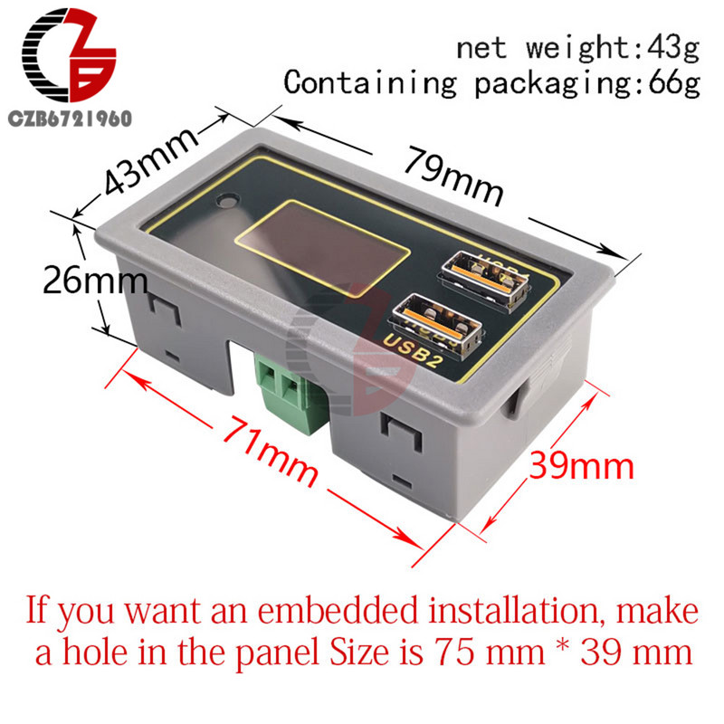 Egyenáramú autós feszültségmérő 6V-30V kapacitásjelző teljesítménymérő lítium akkumulátor feszültségmérő 12V 24V támogatás USB többprotokollos gyorstöltés