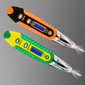 AC DC 12-250V MultiDigitális tesztceruza teszter Elektromos csavarhúzó LCD kijelző Feszültségérzékelő Teszttoll Villanyszerelő szerszámok
