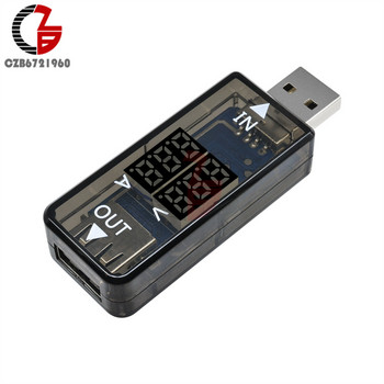 Διπλής εξόδου USB Tester Ψηφιακό βολτόμετρο Αμπερόμετρο αυτοκινήτου Power Bank Charger Doctor Ανιχνευτής οθόνης μετρητή τάσης ρεύματος για υπολογιστή