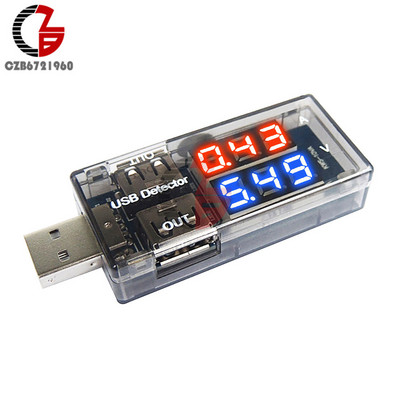 Kettős kimenetű USB-tesztelő digitális feszültségmérő ampermérő autós akkumulátor töltő Doktor áram feszültségmérő monitor detektor PC-hez