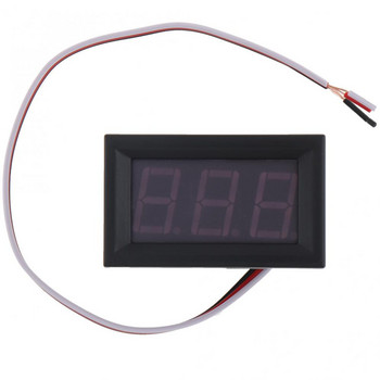3 καλώδια 0,56 ιντσών Mini Digital Voltmeter DC100V Panel Amp Volt Meter Tester LED Display