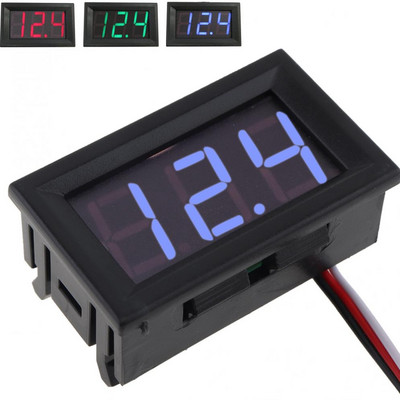 Mini voltmetru digital cu 3 fire de 0,56 inci DC100V Panel Amp Volt Voltaj Meter Tester LED Display