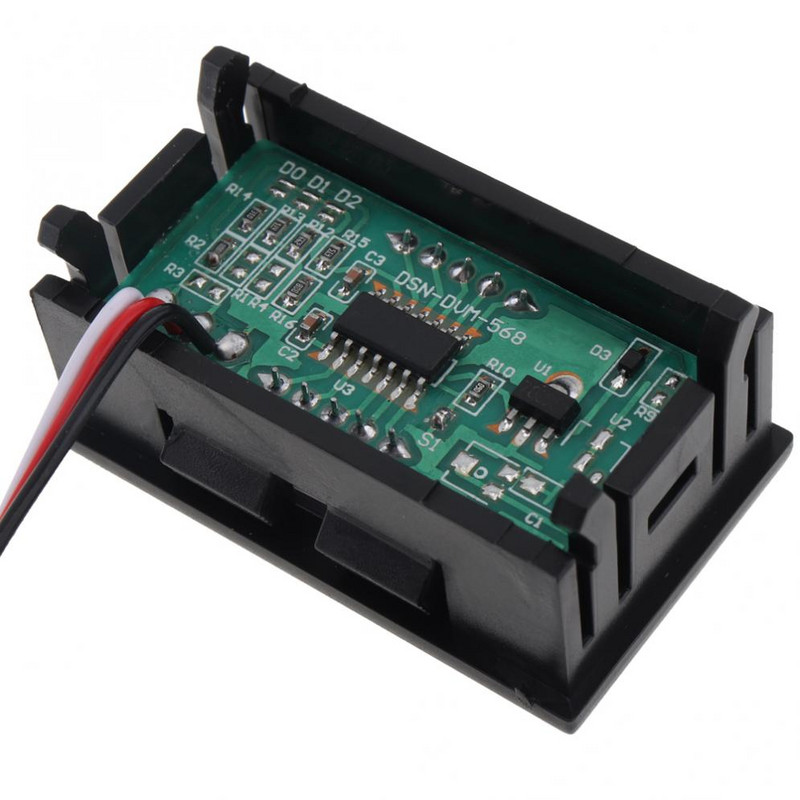 3 vadu 0,56 collu mini digitālais voltmetrs DC100V paneļa ampēra sprieguma mērītāja LED displejs