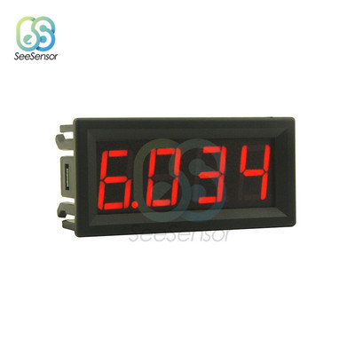 0-10A 0,56" 4-битов светодиоден цифров амперметър, панелен измервателен уред, инструмент за измерване на тока, червен, зелен, син дисплей 0,56 инча