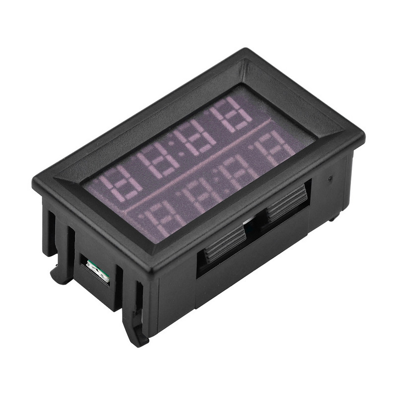 DC100V/200V 50A/100A skaitmeninis voltmetro ampermetras, 4 bitai 0,28 colio dviejų LED amperų įtampos srovės matuoklio detektorius su šuntais