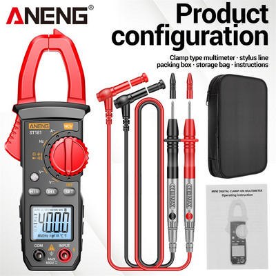 Išmanusis skaitmeninis gnybtų matuoklis, didelio tikslumo multimetras 400a kintamosios srovės nuolatinės srovės gnybtų ampermetras skaitmeninis ekranas, apšviestas gnybtų matuoklis