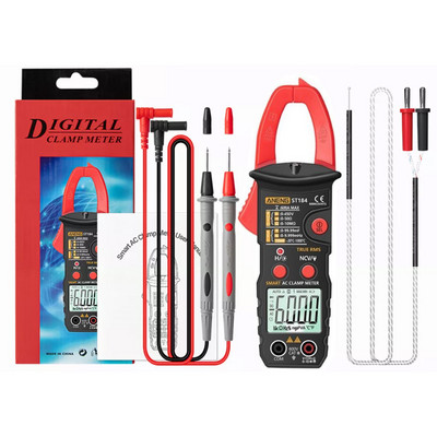 ANENG ST184 Multimetar sa stezaljkama Digitalni mjerač 6000 brojača Profesionalni True RMS AC/DC Napon Ispitivač struje Hz Kapacitet Ohm