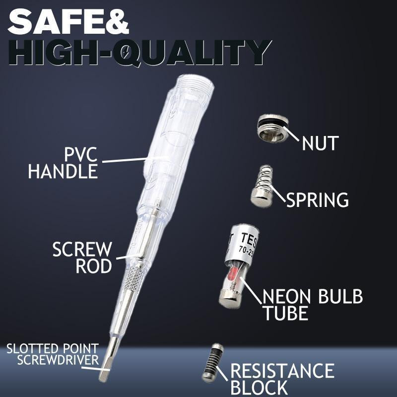 Elektromos teszter toll vízálló, indukált feszültségre reagáló Teste csavarhúzó szerszám jelzőfénnyel 70-250V villanyszerelő szerszám