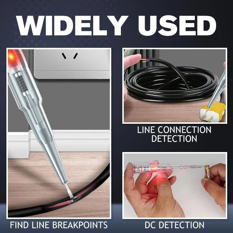 Elektromos teszter toll vízálló, indukált feszültségre reagáló Teste csavarhúzó szerszám jelzőfénnyel 70-250V villanyszerelő szerszám