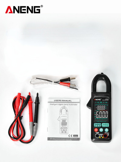 ANENG ST211 Digitalna kliješta 6000 Counts Multimetar DC/AC napon Strujni ispitivač Auto pojačalo Hz Veliki ekran u boji NCV Ohm Test