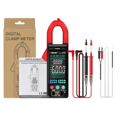 DC/AC feszültségáram-mérő multiméter 600mv/600V autós erősítő Hz NCV ohm teszt ST211 digitális bilincsmérő 6000 számlálás