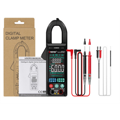 DC/AC feszültségáram-mérő multiméter 600mv/600V autós erősítő Hz NCV ohm teszt ST211 digitális bilincsmérő 6000 számlálás