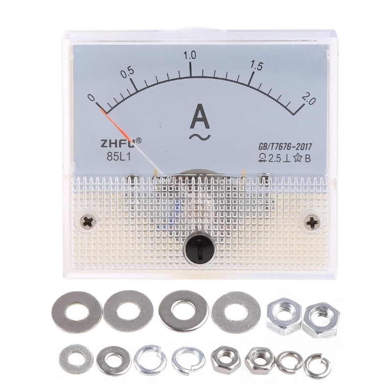 9 tüüpi ampermeeter Analoogamprimeetri mõõtur ristkülik paneelmõõtur Voolutester 1A/2A/3A/5A/10A/15A/20A/30A/50A Vastupidav