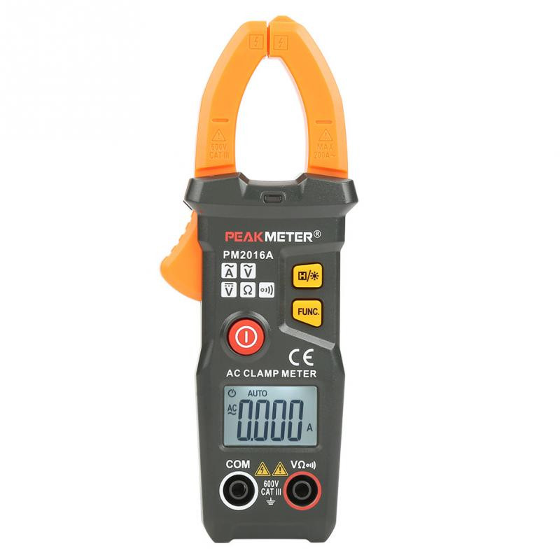PEAKMETER PM2016A/PM2016S Taustvalgustuse digitaalse ekraaniklambriga multimeeter 6000 loendab automaatse vahemiku vahelduv-/alalisvoolu pinge voolumõõtur Ohmmeeter