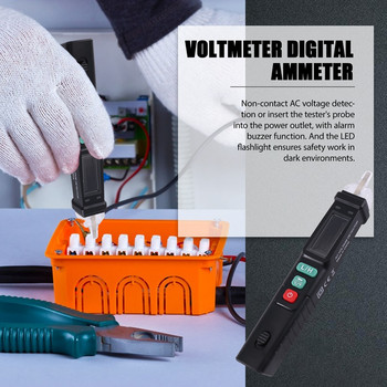 Επαγγελματικός ελεγκτής ψηφιακού πολυμέτρου Live/Wire Voltmeter Ampermeter Vu Meter Electronic Tools Ένδειξη τάσης