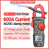 PN200 digitaalne klambrimõõturi multimeeter DC/AC 600A voolutugevus 4000 loendab pinge ampermeetri tester auto Hz mahtuvuse NCV oomi testi jaoks