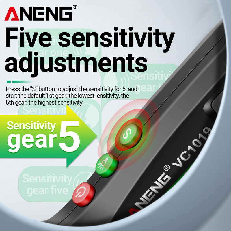ANENG VC1019 Inteligentni tester glasovnog emitiranja Olovka 12V 1000V Infracrveni senzor za pozicioniranje Tester napona Detektor električne žice