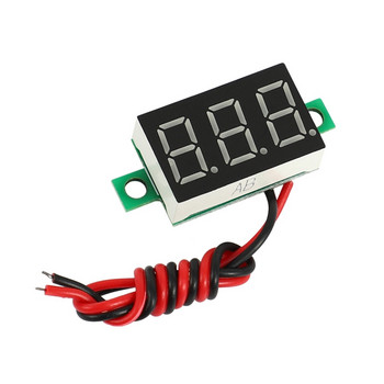 2Pcs 0.36 Inch Digital DC 3-30V Car Voltmeter Gauge Volt Volt LED Panel Meter 2 Wire Цвят: Синя светлина