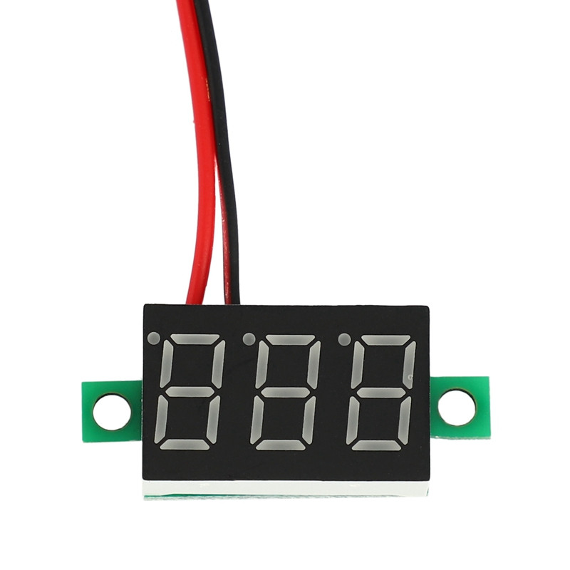 2 τεμάχια 0,36 ιντσών Ψηφιακό DC 3-30V βολτόμετρο αυτοκινήτου Μετρητής τάσης βολτ LED πίνακα 2 καλωδίων Χρώμα: Μπλε φως