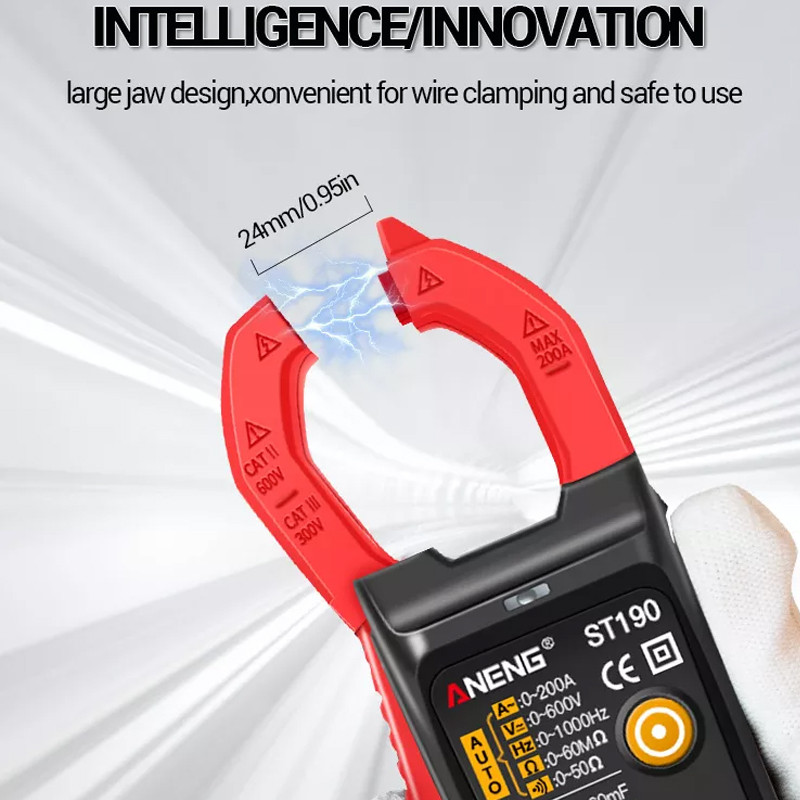 ANENG ST190 multimeeter LCD digitaalne automaatne vooluklambermõõtur alalisvoolu vahelduvvoolu ampermeeter pinge voltmeeter ohmmeetri takistustemperatuur