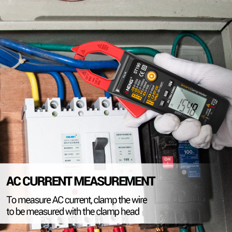 ANENG ST190 multimeeter LCD digitaalne automaatne vooluklambermõõtur alalisvoolu vahelduvvoolu ampermeeter pinge voltmeeter ohmmeetri takistustemperatuur