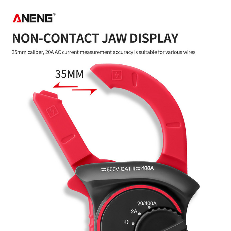 ST201 skaitmeninių gnybtų matuoklių multimetras su kintamosios srovės / nuolatinės srovės įtampos testeriu, srovės varžos tranzistoriaus bandymo daugiametis galios matuoklis