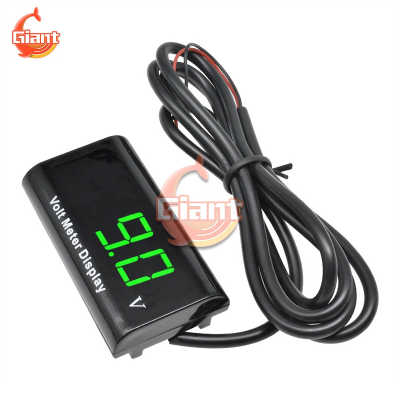 Afișaj digital LED de 0,56 inchi IPX6 Voltmetru digital rezistent la apă 12V Volt Meter Monitor Tester DC 3V până la 18V pentru mașină auto