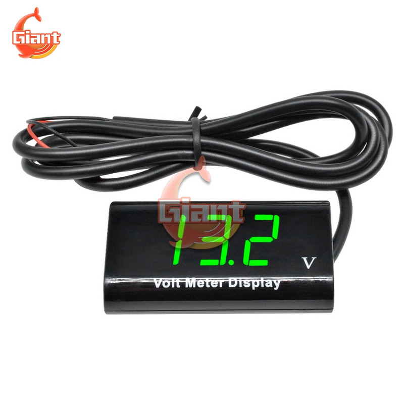 Afișaj digital LED de 0,56 inchi IPX6 Voltmetru digital rezistent la apă 12V Volt Meter Monitor Tester DC 3V până la 18V pentru mașină auto