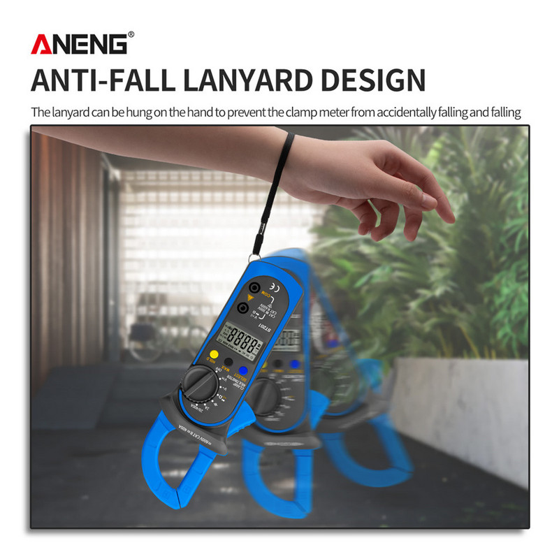ANENG ST201 digitaalne professionaalne multimeeter klambriga ampermeeter transistori kondensaatori tester võimsuse test autode pinge tester