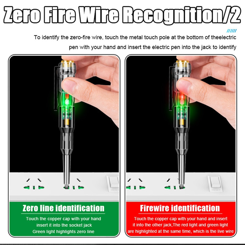 3 db intelligens indukciós tápfeszültség érzékelő toll 24-250 V áramkörvizsgáló csavarhúzó háztartási villanyszerelő szerszámok