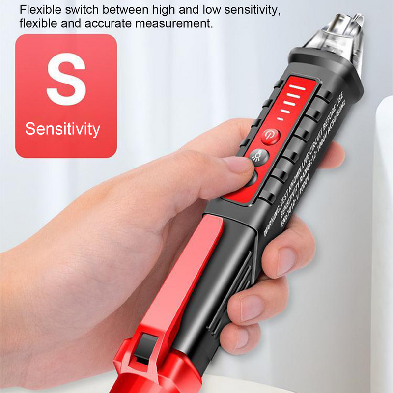 Έξυπνο μολύβι δοκιμής ηλεκτρικού αισθητήρα έξυπνου ανιχνευτή τάσης 12-1000V τάσης χωρίς επαφή