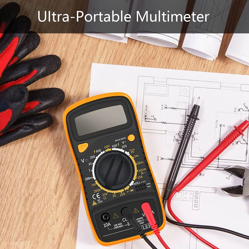 Ψηφιακό πολύμετρο βολτόμετρο ελεγκτή πολλαπλών μετρητών οπίσθιου φωτισμού LCD εργαλείο μέτρησης Ηλεκτρονικός μετρητής δοκιμής με δοκιμαστικό αισθητήρα