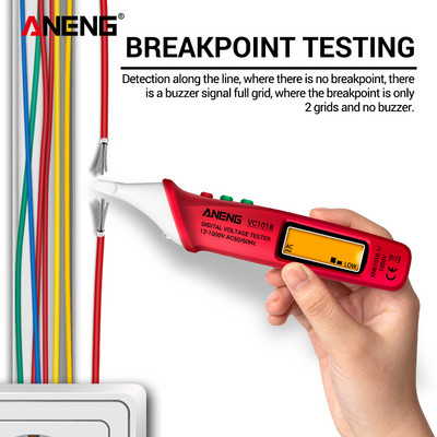 ANENG digitaalne intelligentne vahelduvvoolu VC1018 elektrilise anduri tester pliiatsi pingemõõtur 1000 V voltmeeter sumisti detektor elektrilise tööriista jaoks