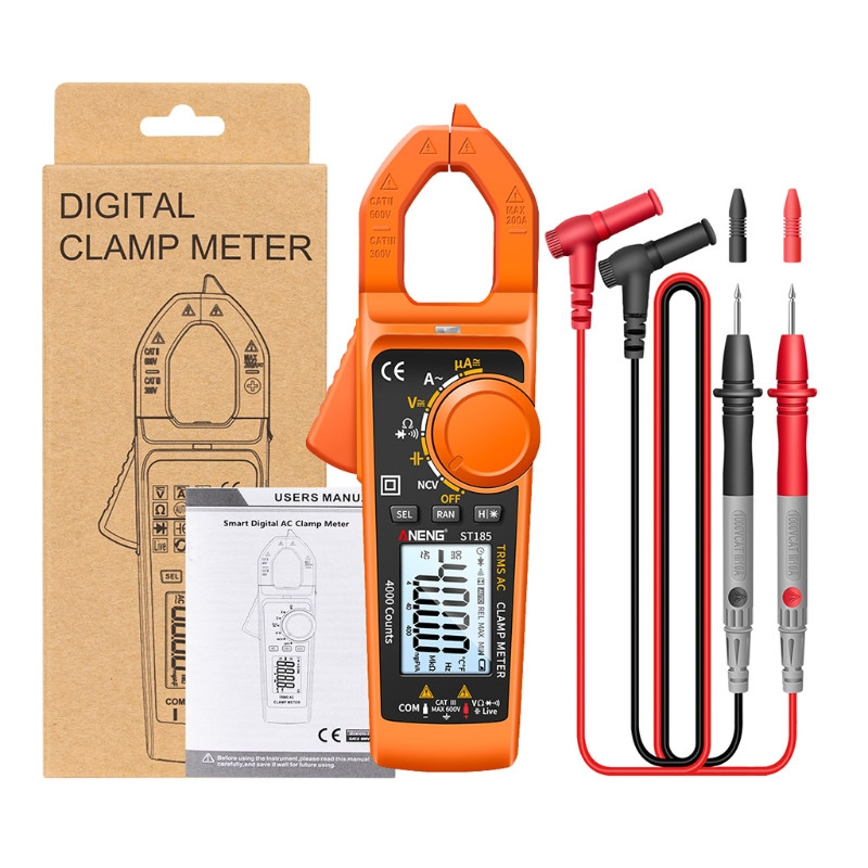 K1KA klambrimõõtur, kaasaskantav 4000 loenduriga multimeeter AC/DC 600V AC 200A 40M takistusmahtuvusdioodi läbipääsupinge mõõtur