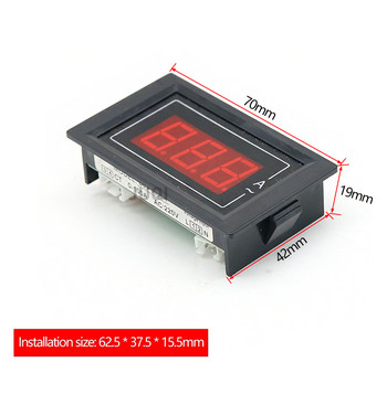 D85-A AC цифров дисплей амперметър може да измерва 0-100A вграден инсталационен цифров LED амперметър панел с шунт