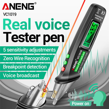 ANENG VC1019 DC AC Test Pen ανιχνευτής φωνητικής εκπομπής τάσης 12-1000V Volt ρεύματος μη επαφής Εργαλεία μετρητή ηλεκτρικού μετρητή πένας