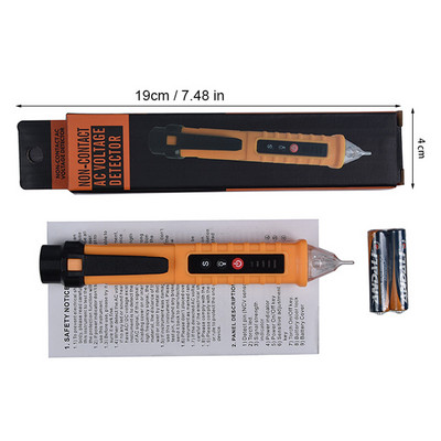 Цифрови детектори за AC/DC напрежение Интелигентен безконтактен тестер Писалка Измервател 12-1000V ток електрически сензор Тест молив с батерия