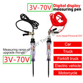 3-70V autós teherautó feszültség áramkör tesztelő digitális kijelző hosszú szonda toll villanykörte gépjármű diagnosztikai eszközök autójavítás