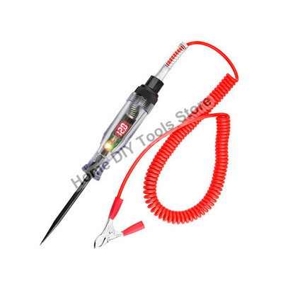 3-70V autós teherautó feszültség áramkör tesztelő digitális kijelző hosszú szonda toll villanykörte gépjármű diagnosztikai eszközök autójavítás